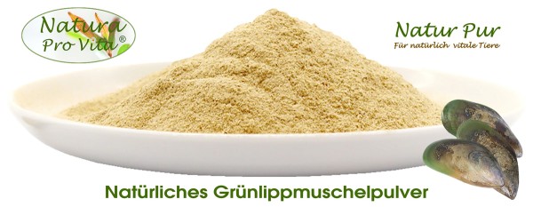 Grünlippmuschelpulver für Hunde Bewegungsfreude Vitalität Knochen Sehnen Haut und Gelenkschutz 1kg