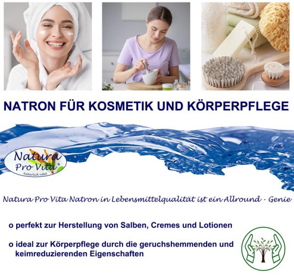 Natron in Lebensmittelqualität Natronpulver hochrein Zahnpflege Diät Kochen Backen Putzen 2kg Eimer