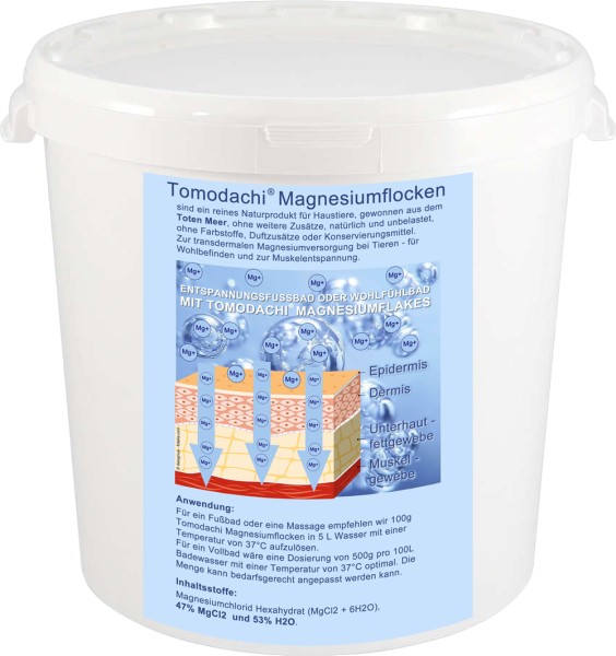 Magnesiumflocken, Totes Meer Salz, Tomodachi Magnesiumflakes, Badesalz, Haustierentspannung, 2kg
