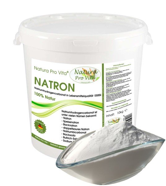 Natron in Lebensmittelqualität Natronpulver hochrein Kochen Backen Putzen Zahnpflege Diät 10kg Eimer