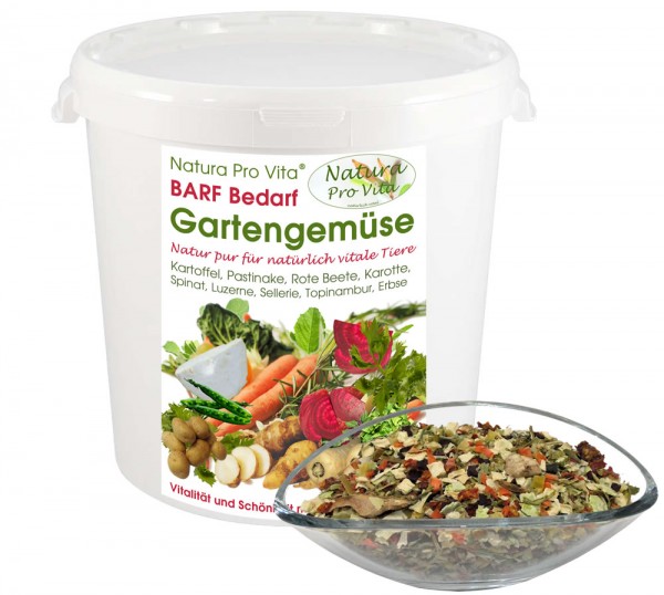 Gartengemüse Natura ProVita Barf Bedarf Natur pur leckere Gemüsemischung für Hunde und Katzen 3kg