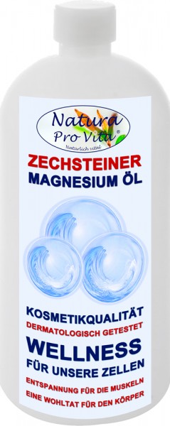 Zechsteiner Magnesiumöl dermatologisch getestet, Wellness, gut für Gesundheit von Mensch und Tier 1L