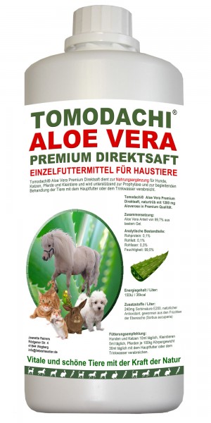 AloeVera Katze, Immunsystem, Verdauung, Stoffwechsel, Premium Direktsaft, Futterzusatz Katze 500ml