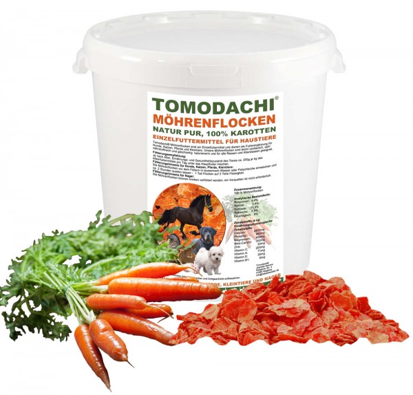 Möhrenflocken Katze, Ergänzungsfutter, Diätfutter, Stoffwechsel, Verdauung, Immunsystem 1kg