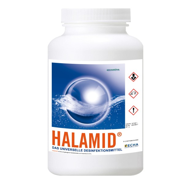 Desinfektionsmittel Halamid tötet Viren, Bakterien, Pilze, Giardien 1kg Dose