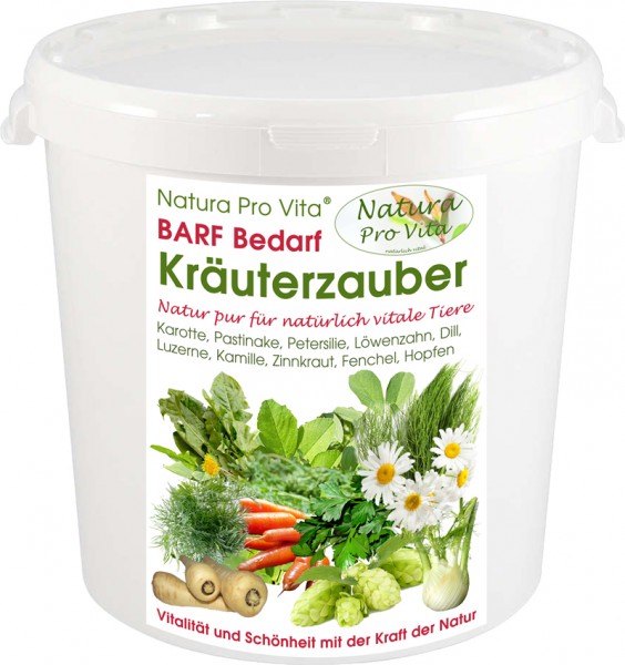 Barfbedarf Hund und Katze NaturaProVita Kräuterzauber natürliche Kräutermischung mit viel Gemüse 3kg