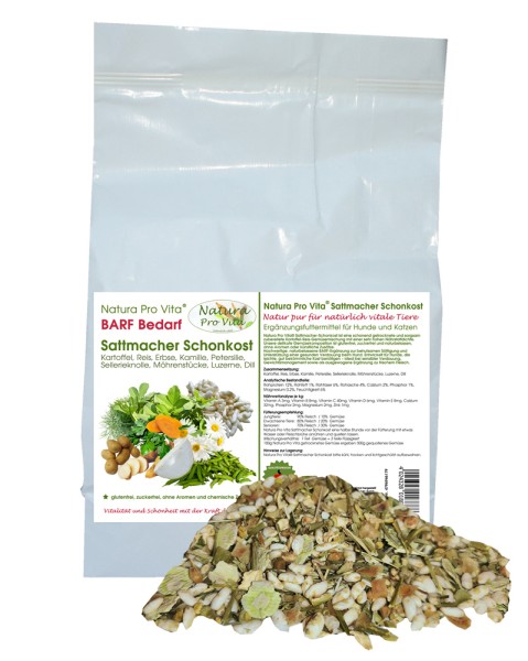 Sattmacher Schonkost Hund kalorienarm sättigend stressfrei abnehmen BarfGemüse mit Reis 5kg Sack