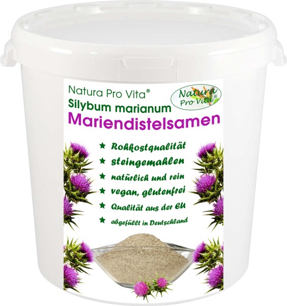 Mariendistelpulver Leberschutz für Katzen Mariendistelsamen steingemahlen natürliches Siliymarin 2kg