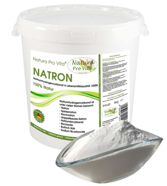 Natron Lebensmittelqualität Natronpulver hochrein Kochen Backen Putzen Zahnpflege Diät 5kg Eimer