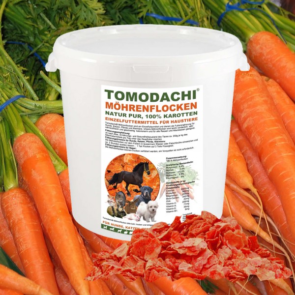 Möhrenflocken Nager, Karottenflocken Kaninchenfutter, Stoffwechsel, Verdauung Nager 3kg