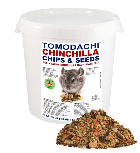 Chinchillafutter, Komplettnahrung für Chinchillas Tomodachi Chinchilla Chips 1kg