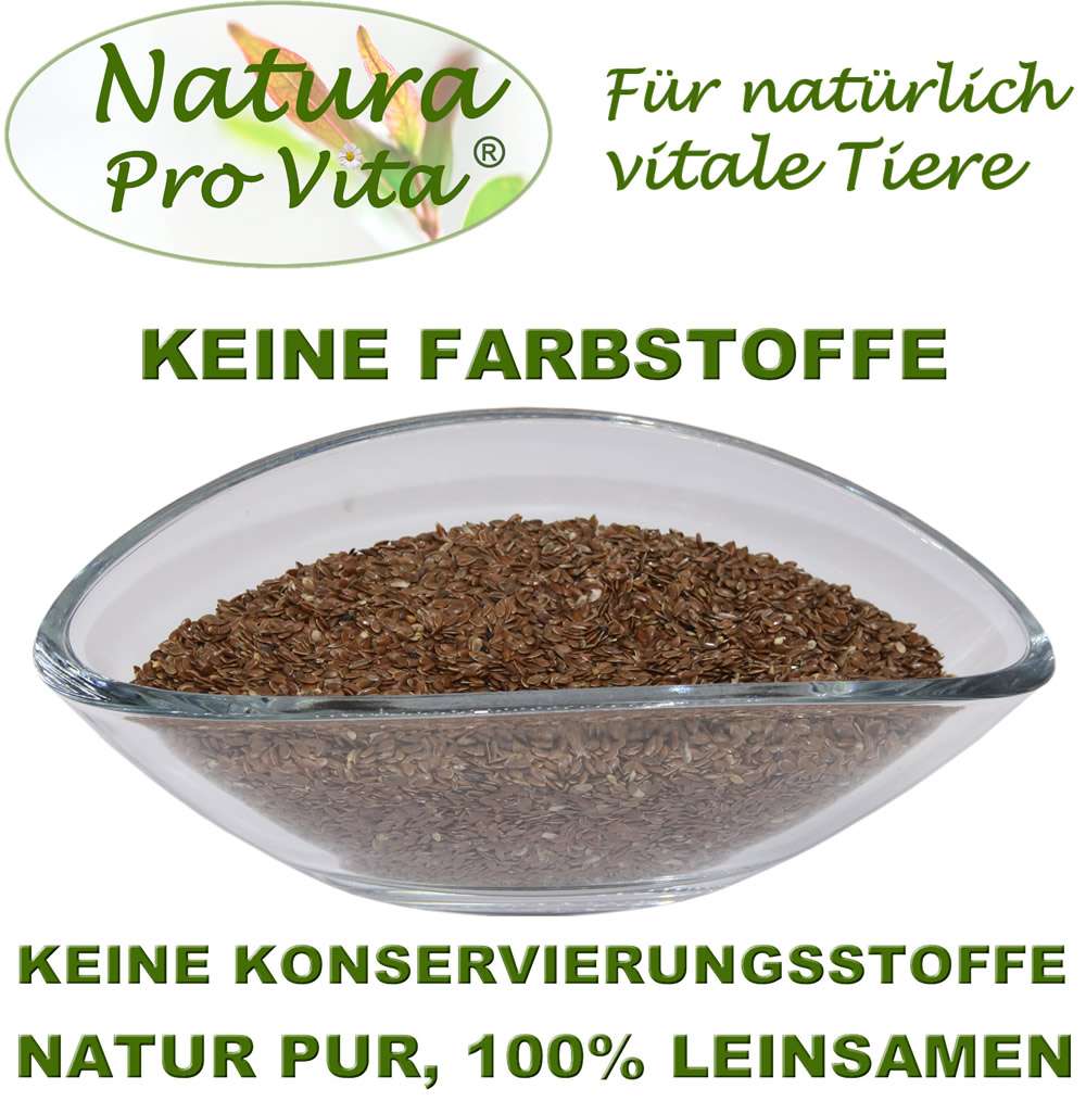 Leinsamen Natura Pro Vita natürlicher Magenschutz für Hunde. Leinsaat