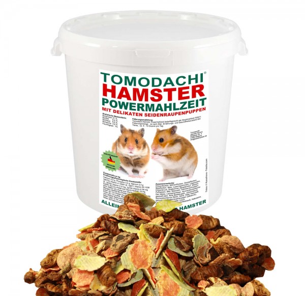 Hamsterfutter, Komplettnahrung Hamster mit Seidenraupen, Hamster Powermahlzeit 1kg