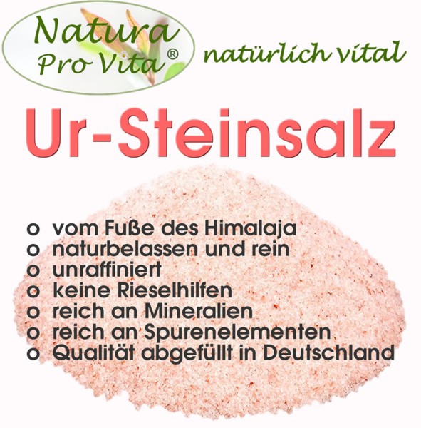 Himalajasalz, UrSteinsalz, Natura Pro Vita UrSalz, natürlich, rein, unraffiniert, rosa Steinsalz 2kg