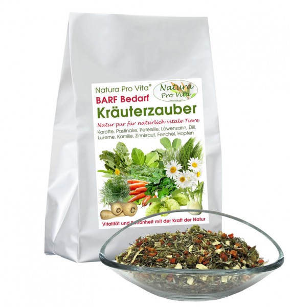 Barfkräuter Barfgemüse natürlich lecker Hund und Katze Natura ProVita Barfbedarf Kräuterzauber 5kg