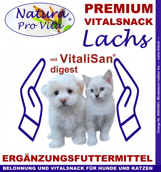Hundeleckerchen Vitalsnack Hundebelohnung Lachs NaturaProVita VitaliSan Digest Monoglyceride 1kg