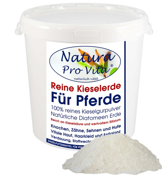Kieselerde, natürliche Kieselgur für Pferde - Silizium - Fell, Huf, Knochen, Sehnen, Verdauung 500g