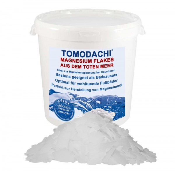 Tomodachi Magnesiumflakes, Totes Meer Salz, Magnesiumflocken, Badesalz, Haustierentspannung 5kg