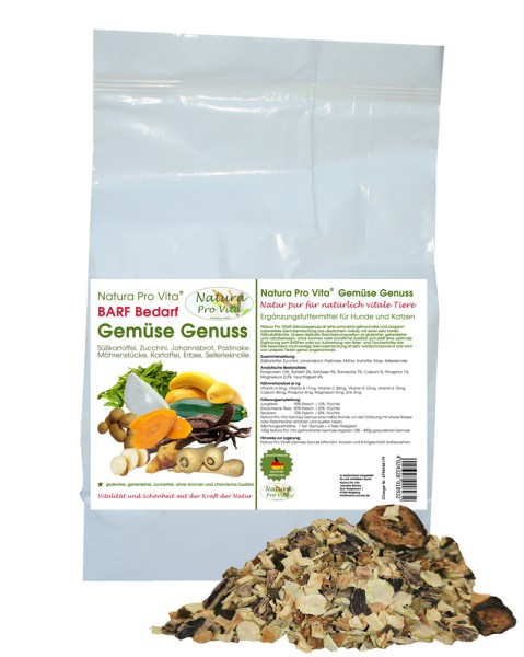NaturaProVita Gemüsegenuss kalorienarm glutenfrei getreidefrei BarfGemüse für empfindliche Hunde 5kg