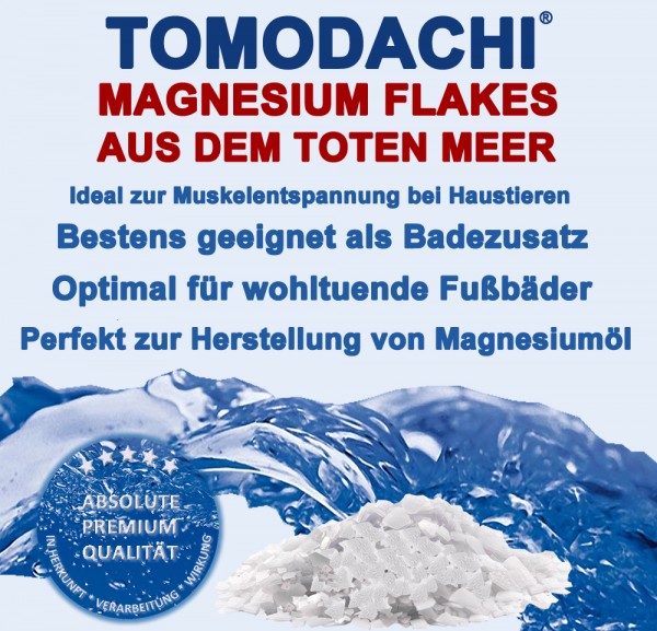 Totes Meer Salz, Magnesiumflocken, Tomodachi Magnesiumflakes, Badesalz, Haustierentspannung 15kg